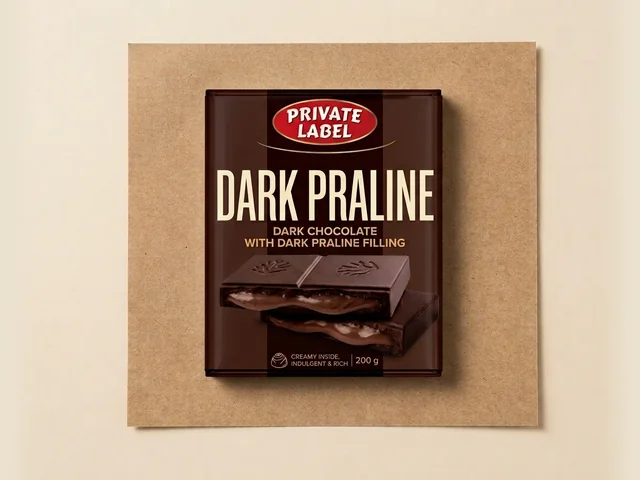 Chocolate amargo com recheio de praliné amargo, 200 g