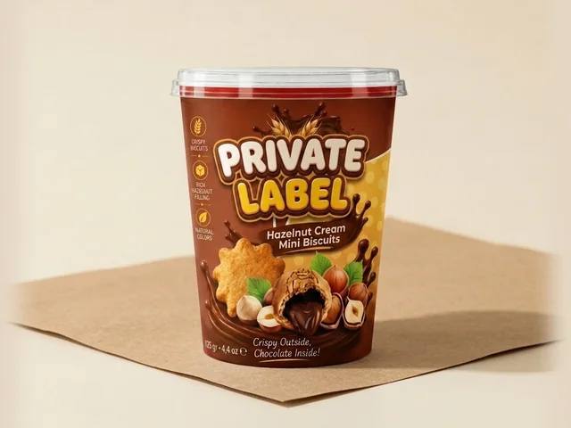 ヘーゼルナッツクリーム入りミニビスケット