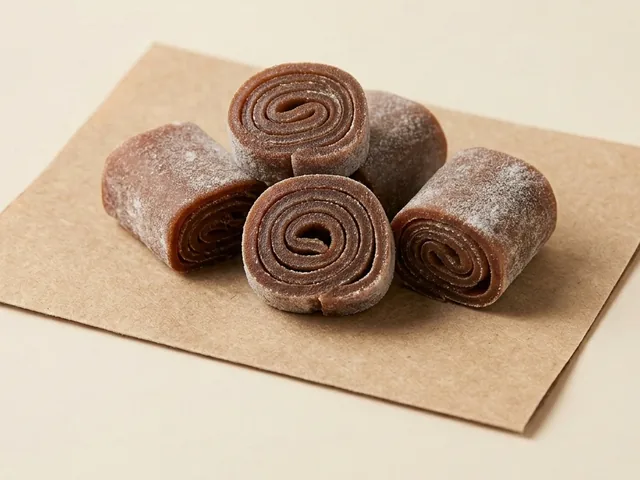 Rolo de fruta com melaço de uva