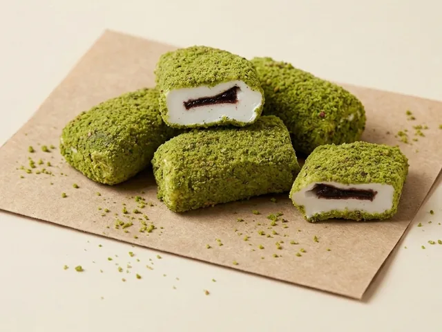 Lokum meia-lua com pistache de Antep e chocolate