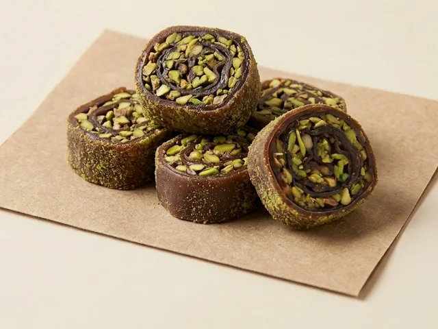 Rolo com pistache de Antep e mel