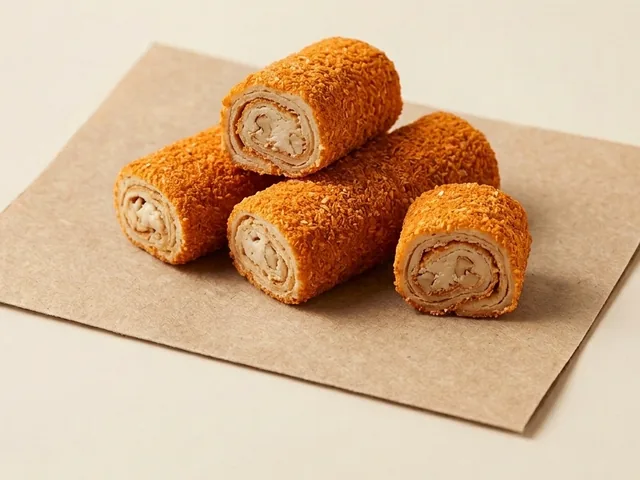 Rolo com creme de banana e avelã